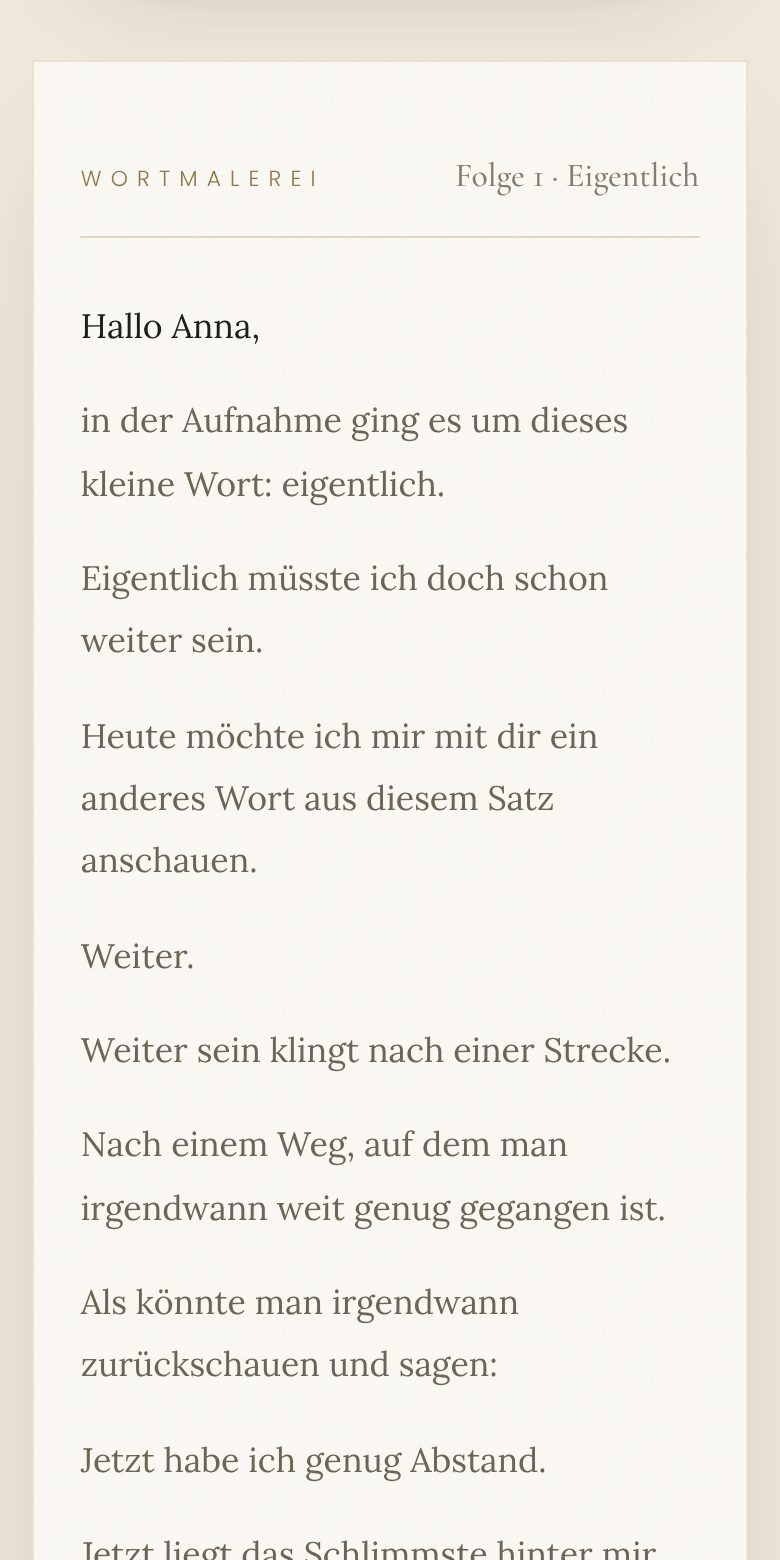 Ein Brief von Daria zum Lesen
