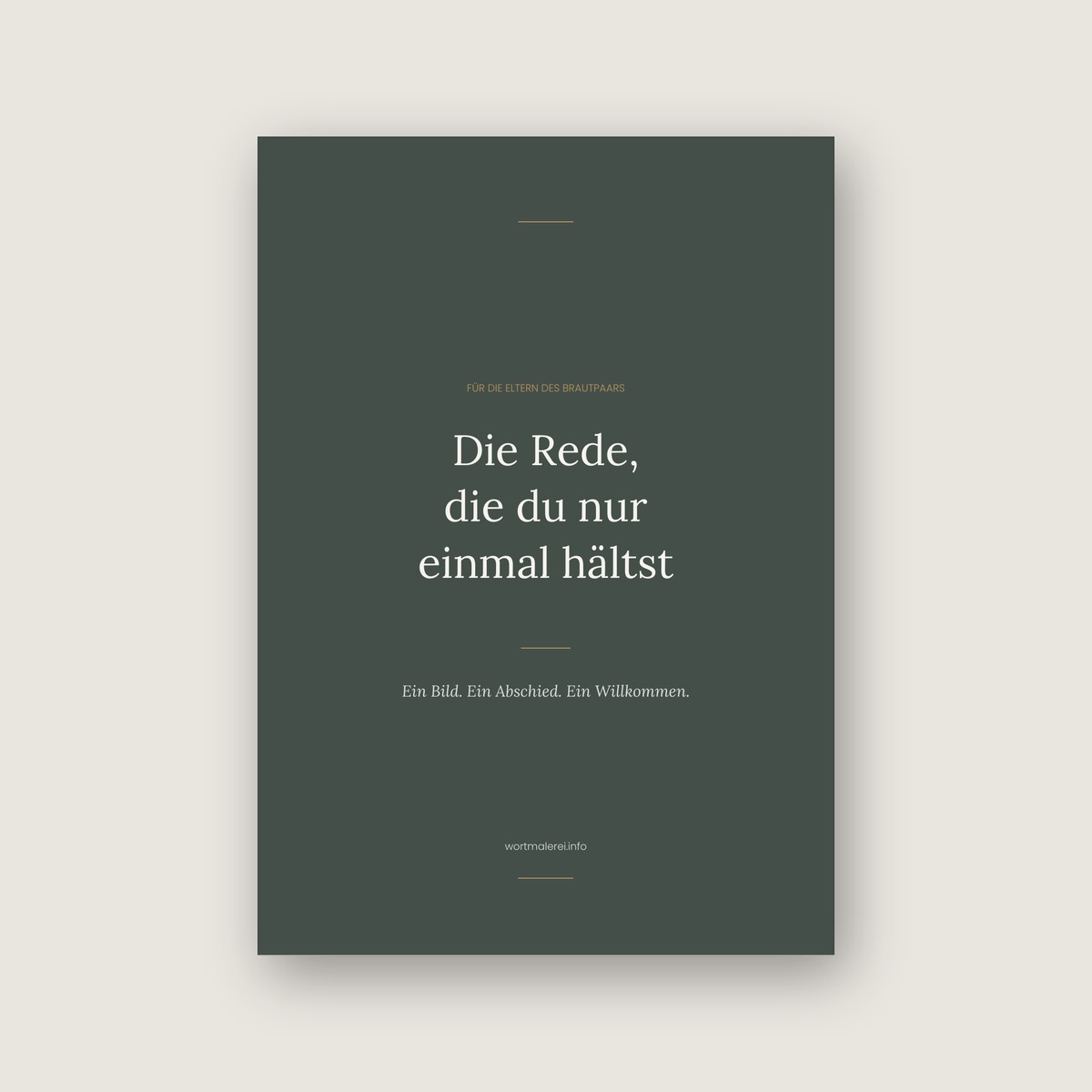 Cover: Die Rede, die du nur einmal hältst