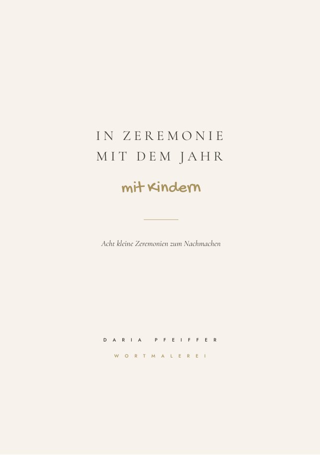 Buchcover: In Zeremonie mit dem Jahr · mit Kindern