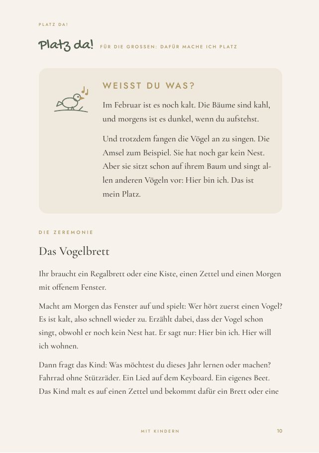 Seite: Weißt du was? und die Zeremonie