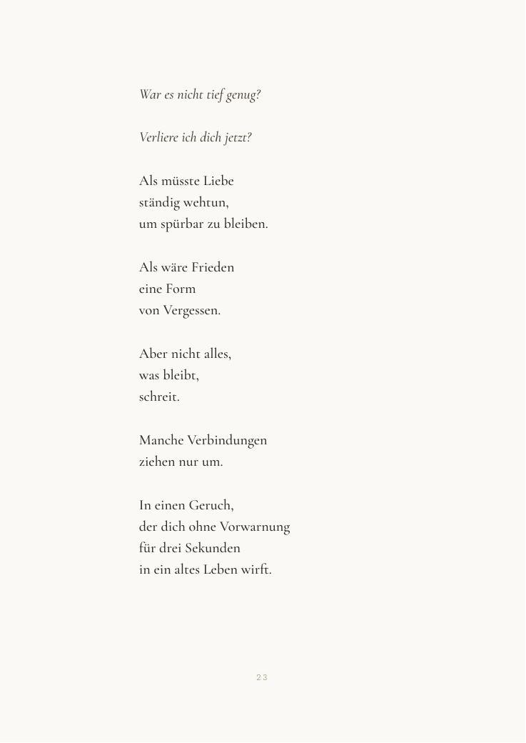 Buchseite aus Kapitel III Liebe ohne Ort: Manche Verbindungen ziehen nur um