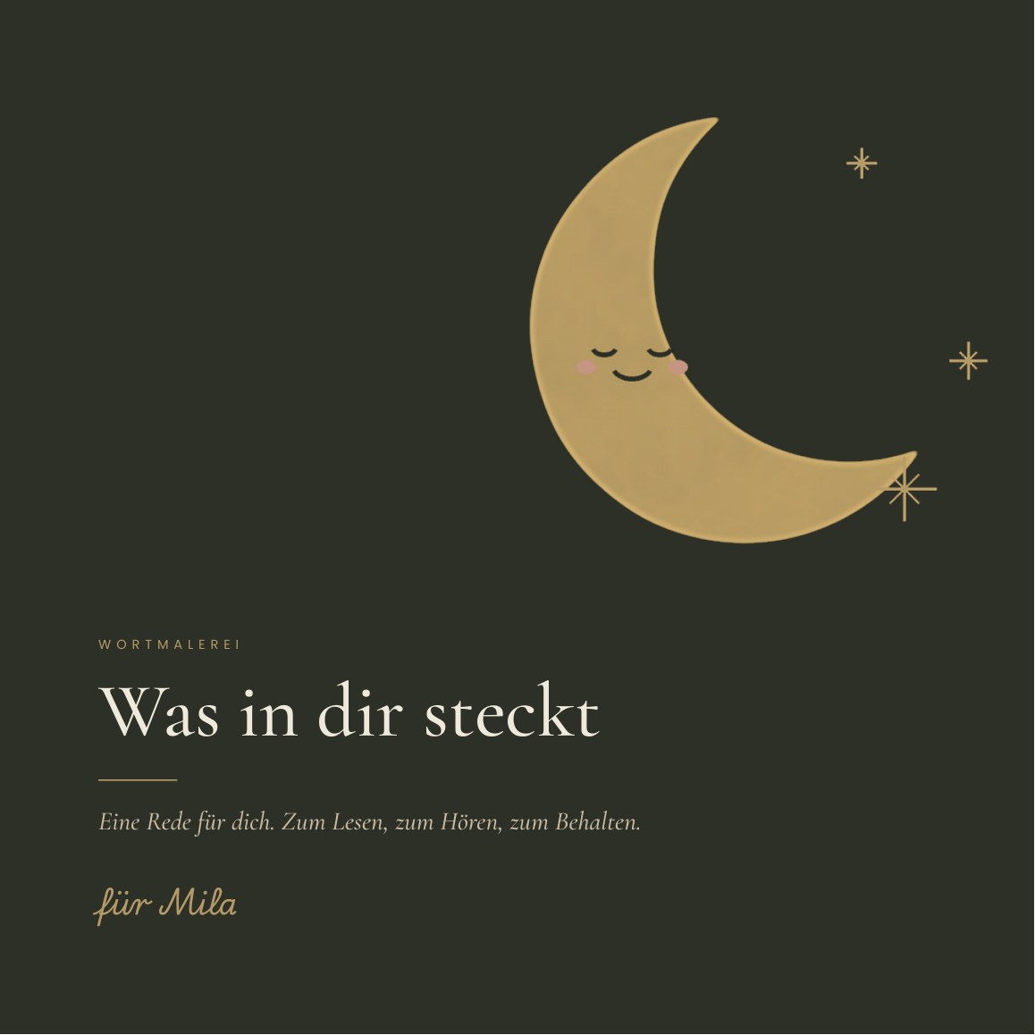 Das Buch „Was in dir steckt“ mit einem schlafenden Mond auf dem Cover